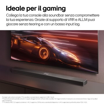 LG Soundbar 5.1 Bluetooth, HDMI και Wi-Fi 590W με Ασύρματο Subwoofer και Τηλεχειριστήριο Μαύρο S95TR